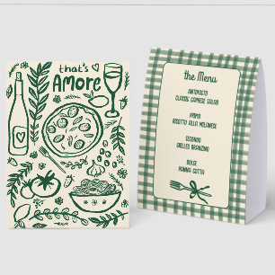 That's Amore Menu CUSTOM Hand-drawn Italian Food