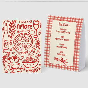 That's Amore Menu CUSTOM Hand-drawn Italian Food