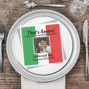 That's Amore! Personalised Italian Couple's Event  Napkin