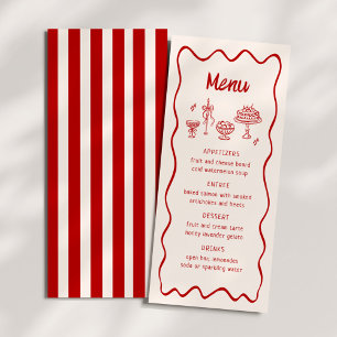 That's Amore! Red Italian Wedding Menu