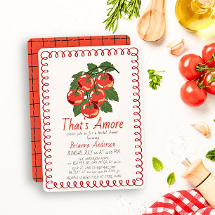 That's Amore Red Tomato Italian Bridal Shower Invitation