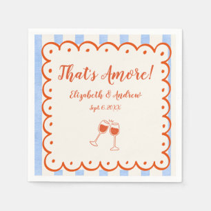 That's Amore Trendy whimsical hand drawn Napkin