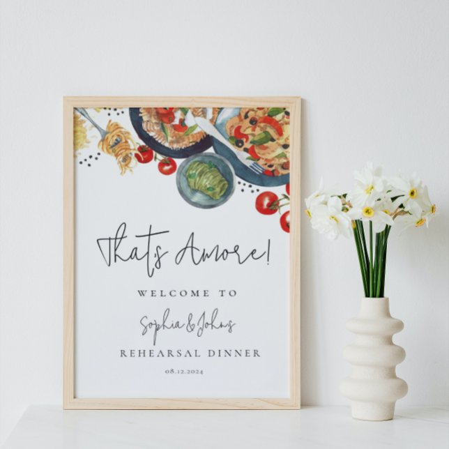 That's Amore! Watercolor Italian Food Welcome Sign (Creator Uploaded)