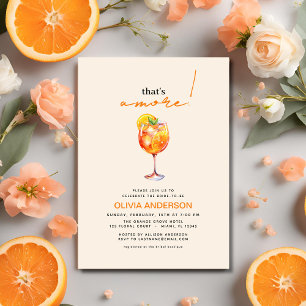 That's Amore Watercolor Spritz Bridal Shower Invitation