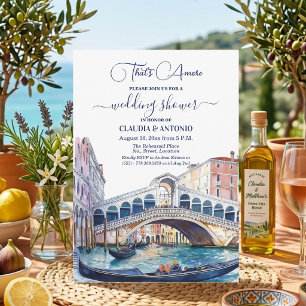 That's Amore Watercolor Venice Wedding Shower Invitation