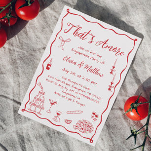 That's Amore Wedding Engagement Party Invitation
