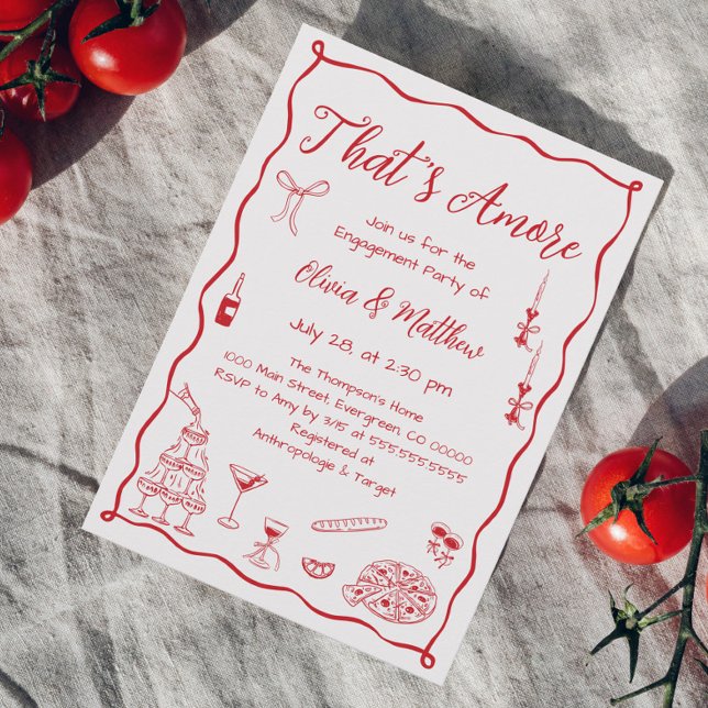 That's Amore Wedding Engagement Party Invitation (Creator Uploaded)