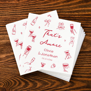 That's Amore Wedding Napkin