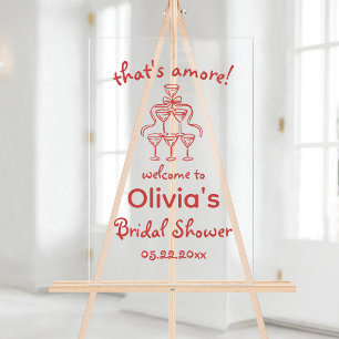 That's Amore! Whimsical Bridal Shower Acrylic Sign