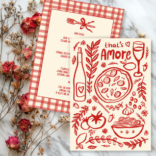 That's Amore Whimsical CUSTOM Italian Food Drink Menu