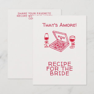 That's Amore Whimsical Hand Drawn Bridal Shower Enclosure Card