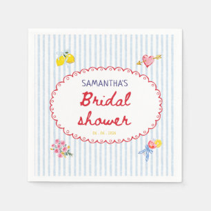 That's amore whimsical Italian bridal shower Napkin