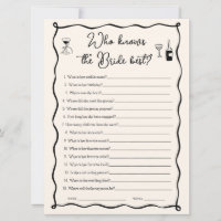 Thats Amore Who Knows the Bride Best Game Card