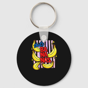 Thats Bananas Summer Fruit Food Pun Key Ring