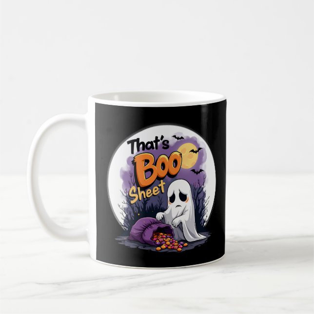 That's Boo Sheet Halloween Ghost Coffee Mug (Left)
