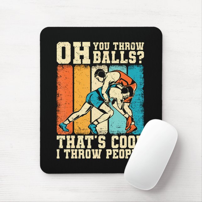 That's Cool I Throw People Mouse Pad (With Mouse)