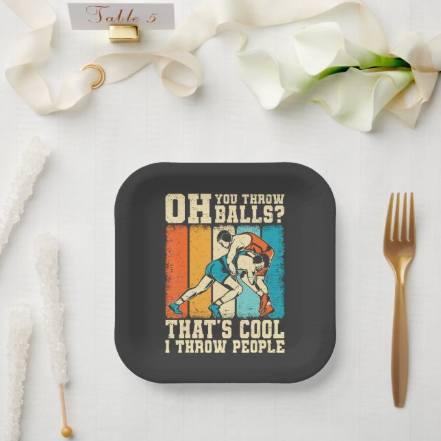 That's Cool I Throw People Paper Plate (Wedding)