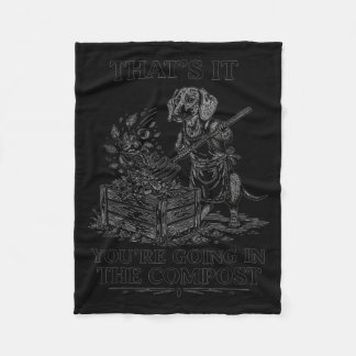 That's going in the compost dachshund gardening fleece blanket