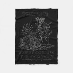 That's going in the compost jack russell terrier fleece blanket