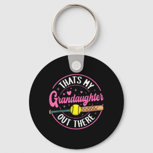 Thats Granddaughter Out There Softball Grandma Key Ring
