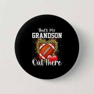 That's grandson out there funny football grandma 6 cm round badge