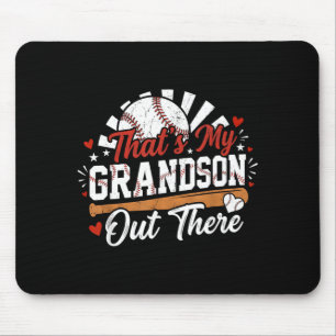 Thats Grandson Out There Women Baseball Grandma 1 Mouse Pad