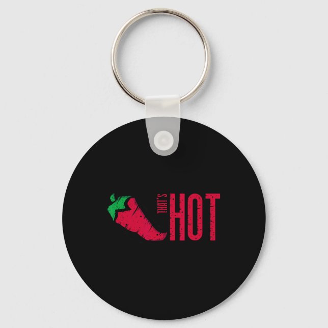 That's Hot Red Chilli Pepper  Key Ring (Front)