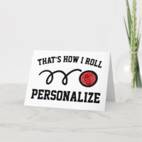 That's how i roll bocce ball thank you card