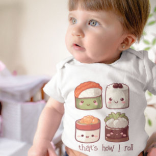 That's How I Roll Cute Kawaii Sushi Baby Bodysuit