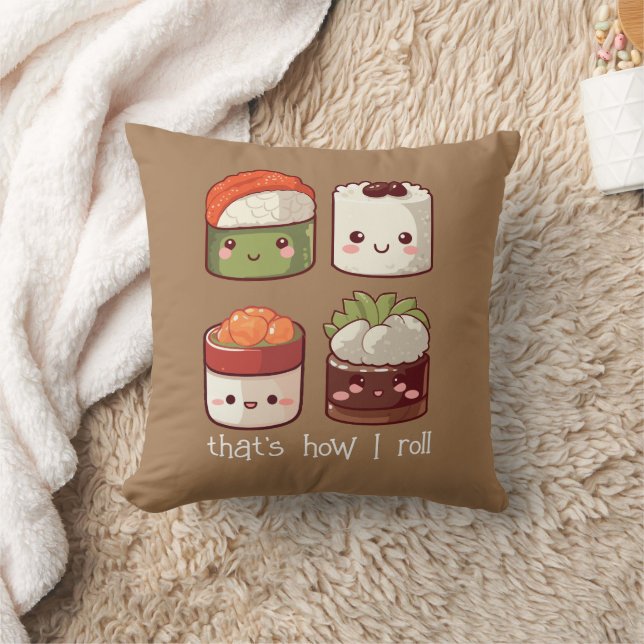 That's How I Roll Cute Kawaii Sushi Cushion (Blanket)