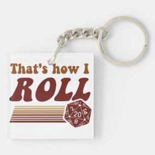 That's How I Roll Fantasy Gaming d20 Dice Key Ring