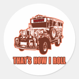 That's How I Roll Jeepney Classic Round Sticker