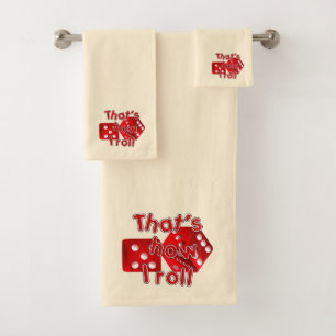 That's How I Roll Las Vegas Dice Bath Towel Set