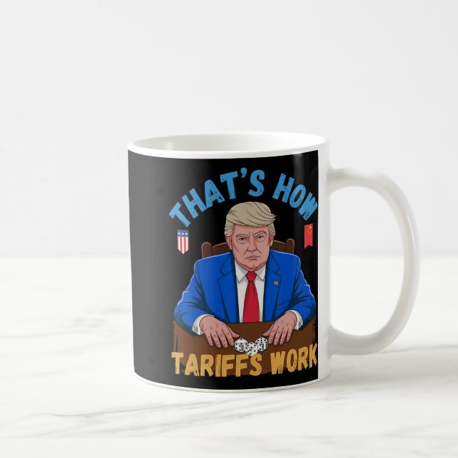 That's How Tariffs Work Funny Trump Tariff Meme  Coffee Mug (Right)