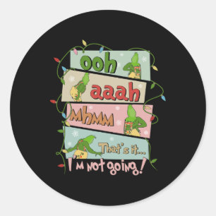 Thats it i'm not going christmas xmas lights famil classic round sticker