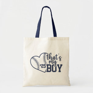 Thats My Boy Custom Baseball Mum Softball Mama  Tote Bag
