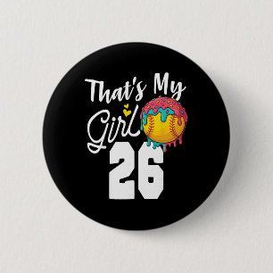 That's My Boy Softll 26 Number Mom Dad Number #26 6 Cm Round Badge