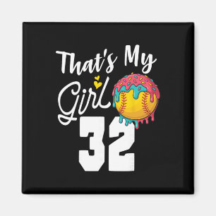 That's My Boy Softll 32 Number Mom Dad Number #32 Magnet