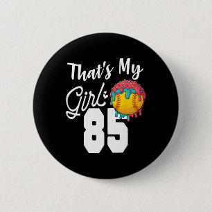 That's My Boy Softll 85 Number Mom Dad Number #85 6 Cm Round Badge