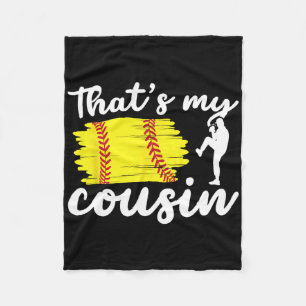 That's My Cousin Softll Cousin Of A Softll Player  Fleece Blanket