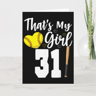 That's My Girl Number #31 Softll Number 31 Card