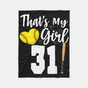 That's My Girl Number #31 Softll Number 31  Fleece Blanket
