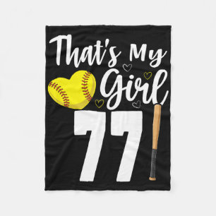 That's My Girl Number #77 Softll Number 77  Fleece Blanket