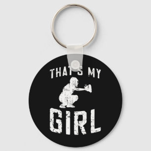 That's My Girl Softll Catcher Dad Of A Softll Catc Key Ring
