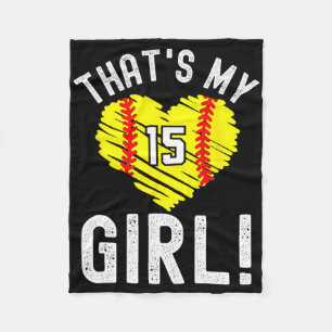That's My Girl Softll Number #15 Fleece Blanket