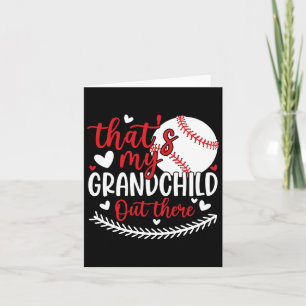 That's My Grandchild Out There Funny Baseball Gran Card