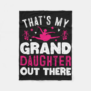 That's My Granddaughter Out There Funny Women Ball Fleece Blanket
