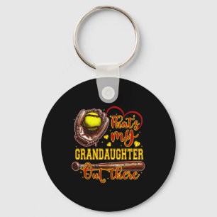 That's My Granddaughter Out There Softball Grandma Key Ring