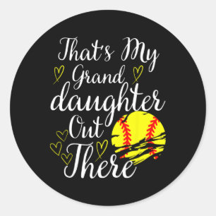 That's My Granddaughter Out There Softll Grandma G Classic Round Sticker