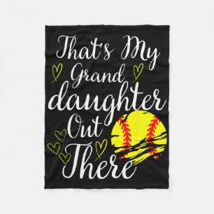 That's My Granddaughter Out There Softll Grandma G Fleece Blanket